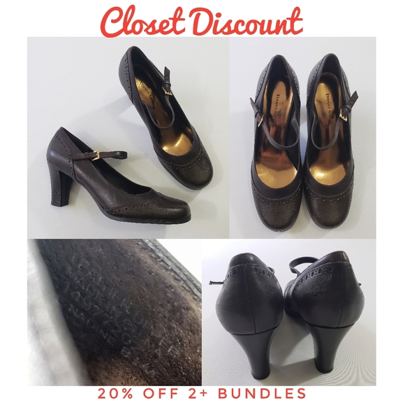 Etienne Aigner 8.5 M Nadine Dark Brown Mary Jane - Picture 10 of 10